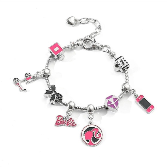 NEW Sterling Silver Barbie Disney Charm Bracelet - Picture 2 of 3